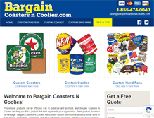 Tablet Screenshot of bargaincoastersncoolies.com